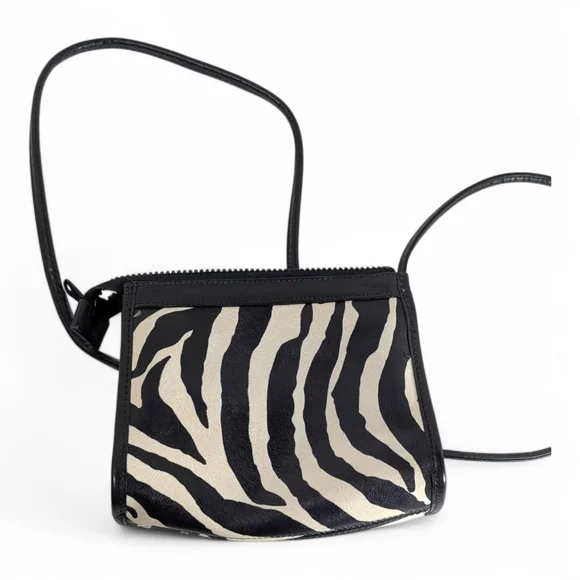 Black and Cream Zebra Print Crossbody Bag - Picture 4 of 13
